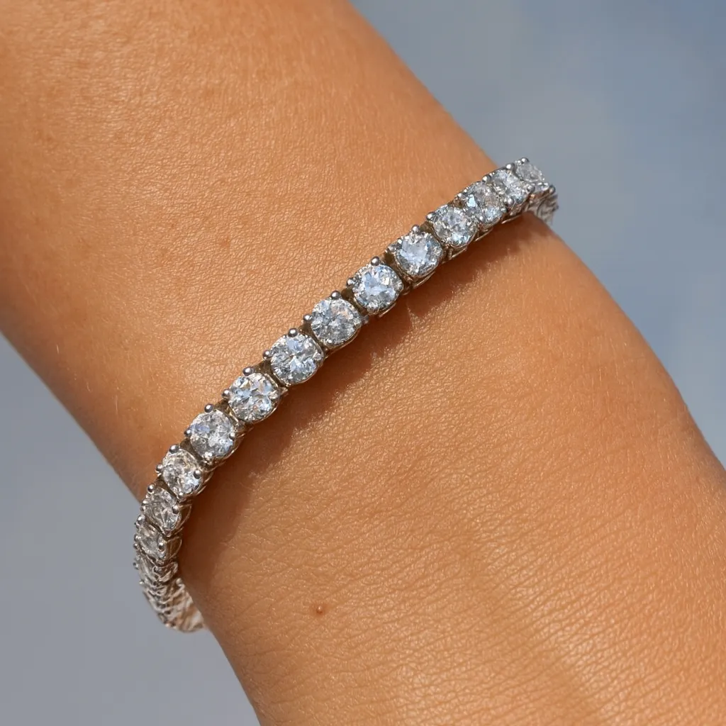 Sterling Silver 5mm Tennis Bracelet sold by Spero London product image thumbnail 2