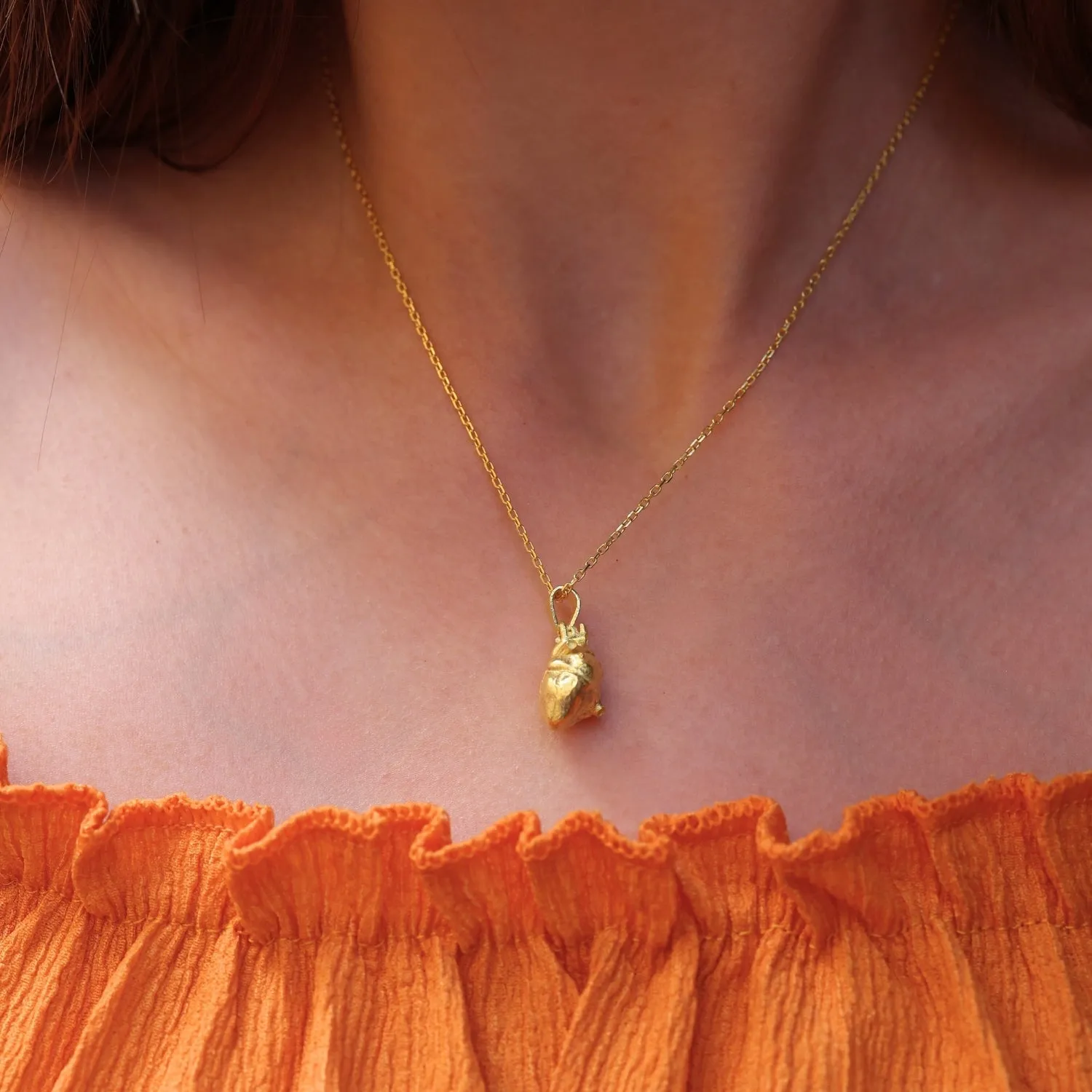 Sterling Silver Anatomical Heart Necklace sold by Spero London product image thumbnail 2