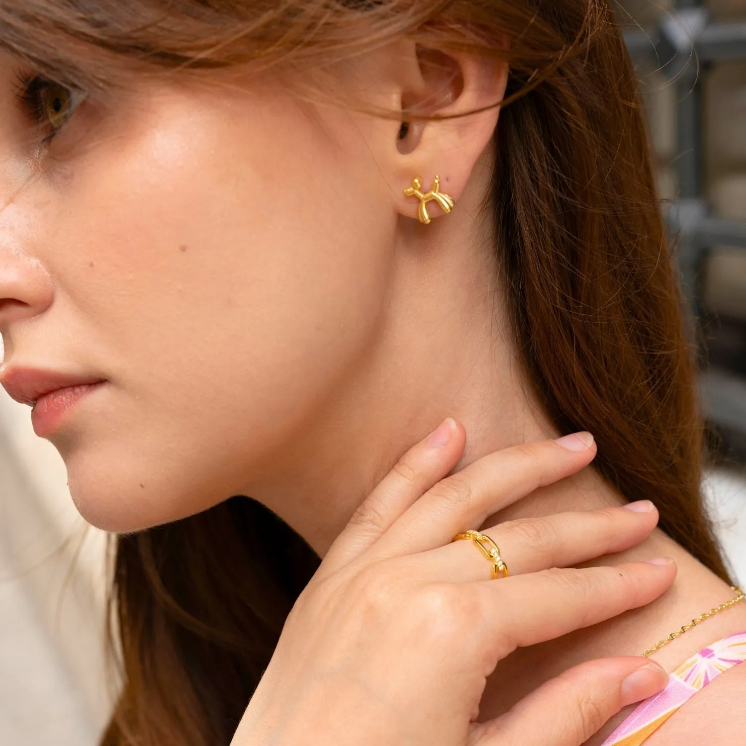 Sterling Silver Pave Chain Ring sold by Spero London product image thumbnail 3