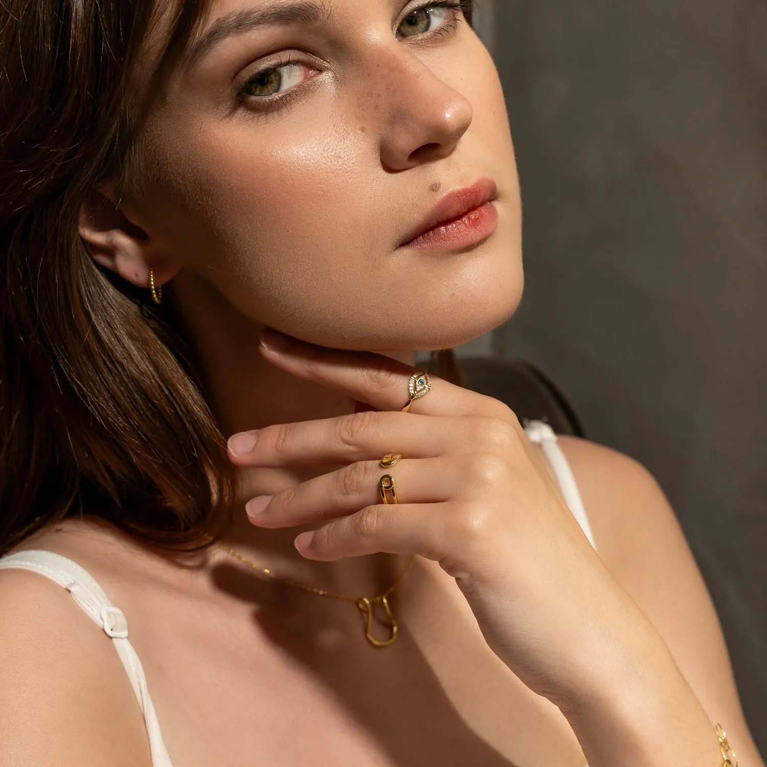 Fine 14ct Solid Gold Beaded Hoop Single Earring sold by Spero London product image thumbnail 3