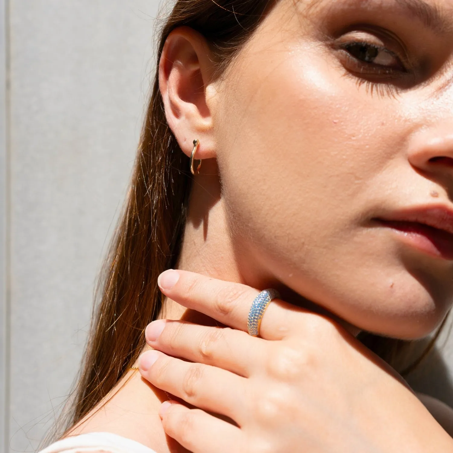 Horseshoe Cuff Sterling Silver Hoop Earring sold by Spero London product image thumbnail 2