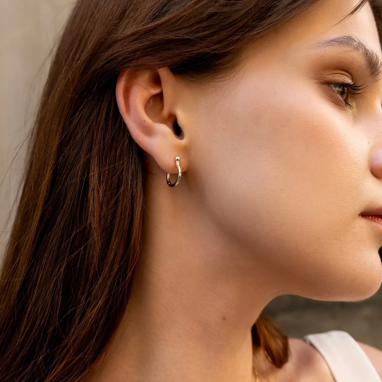 Horseshoe Cuff Sterling Silver Hoop Earring sold by Spero London product image thumbnail 3
