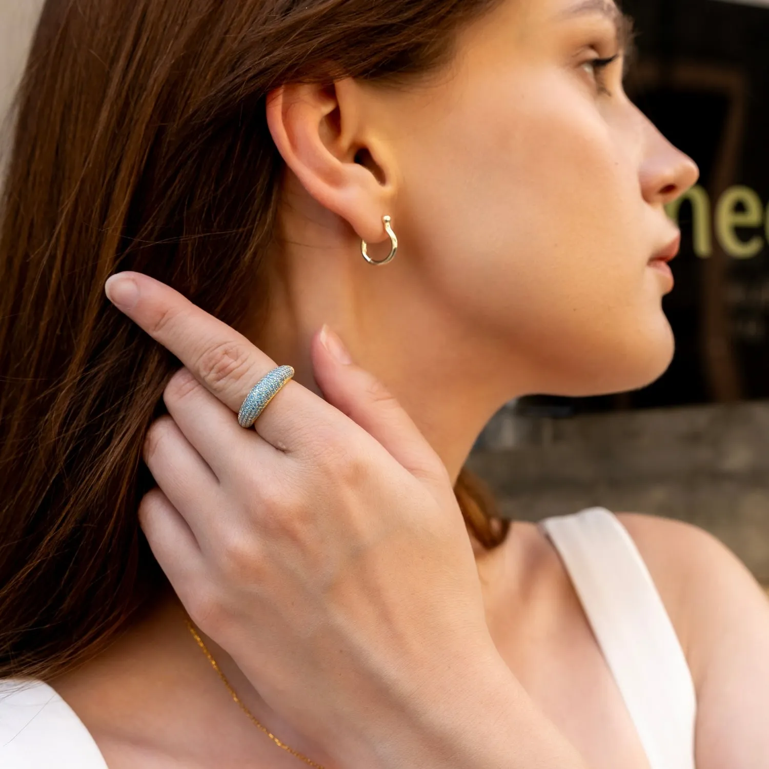 Horseshoe Cuff Sterling Silver Hoop Earring sold by Spero London product image thumbnail 4