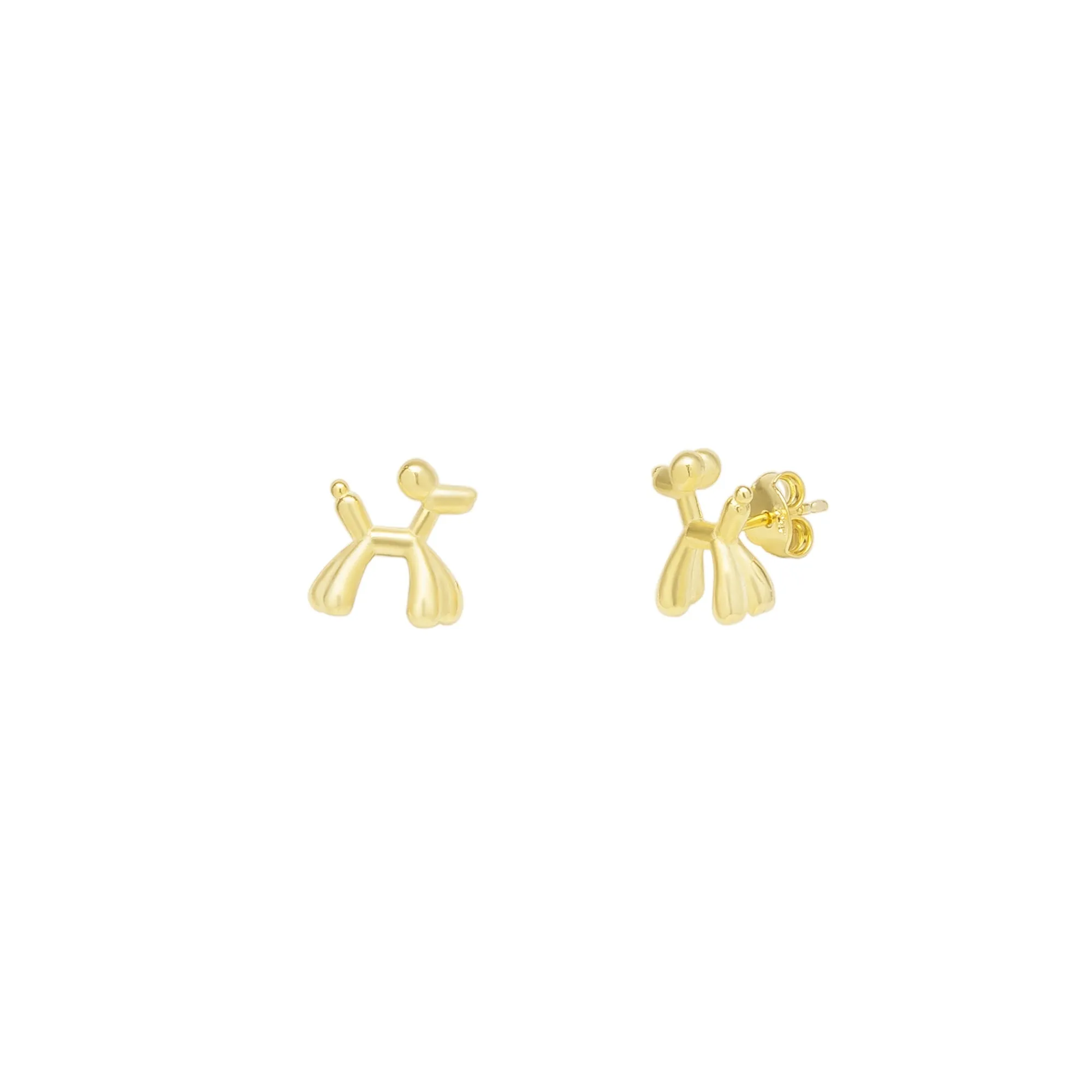 Balloon Dog Poodle Stud Earring Sterling Silver sold by Spero London