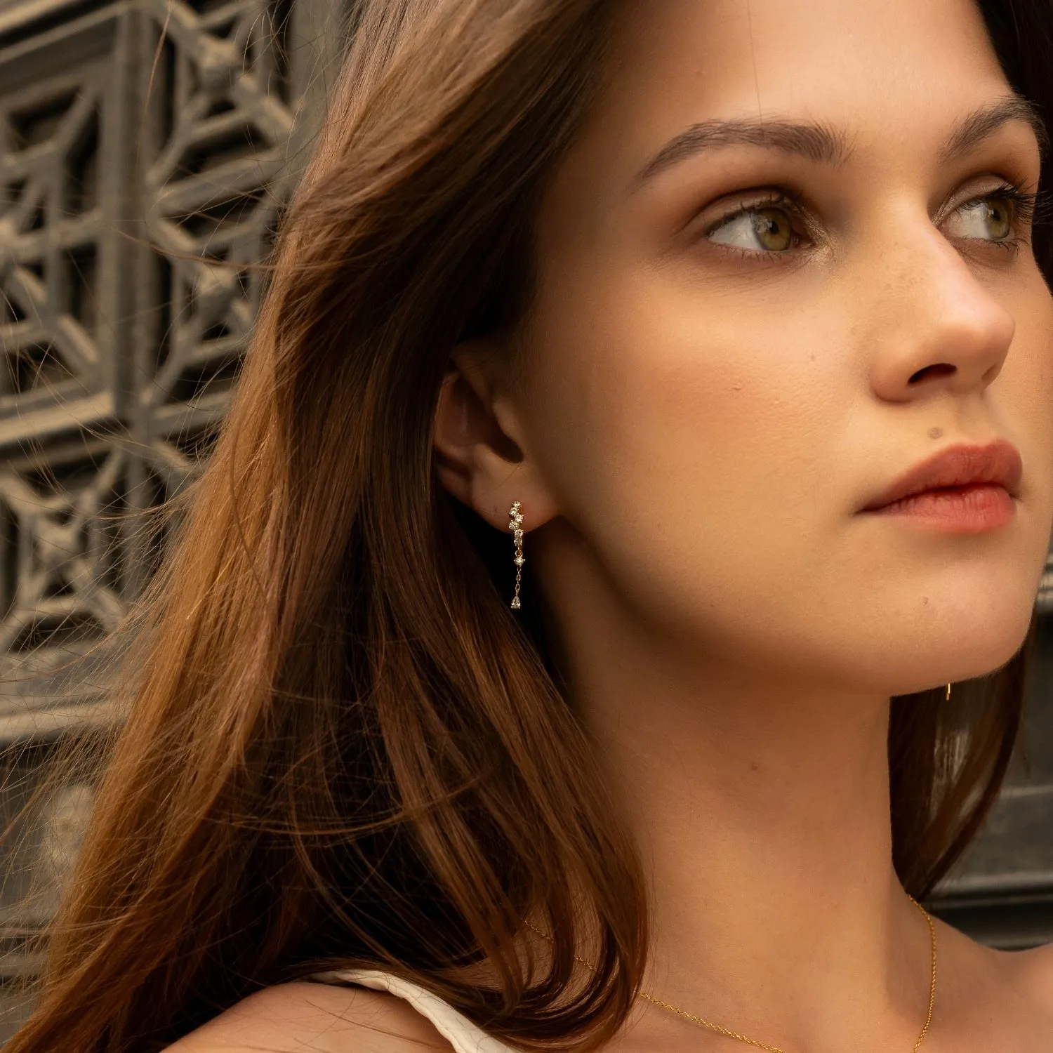 Dripping Sterling Silver Huggie Drop Earring sold by Spero London product image thumbnail 5