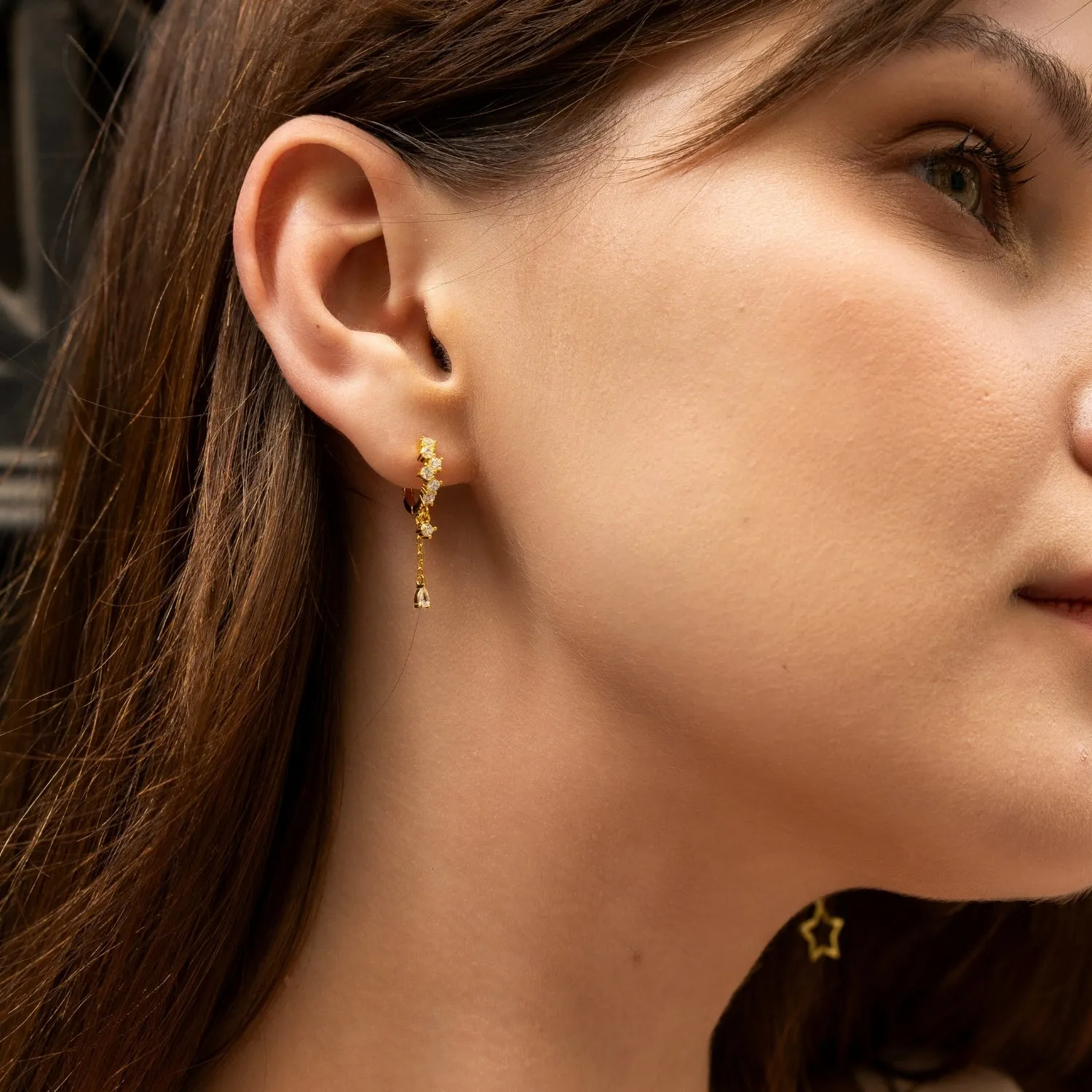 Dripping Sterling Silver Huggie Drop Earring sold by Spero London product image thumbnail 2