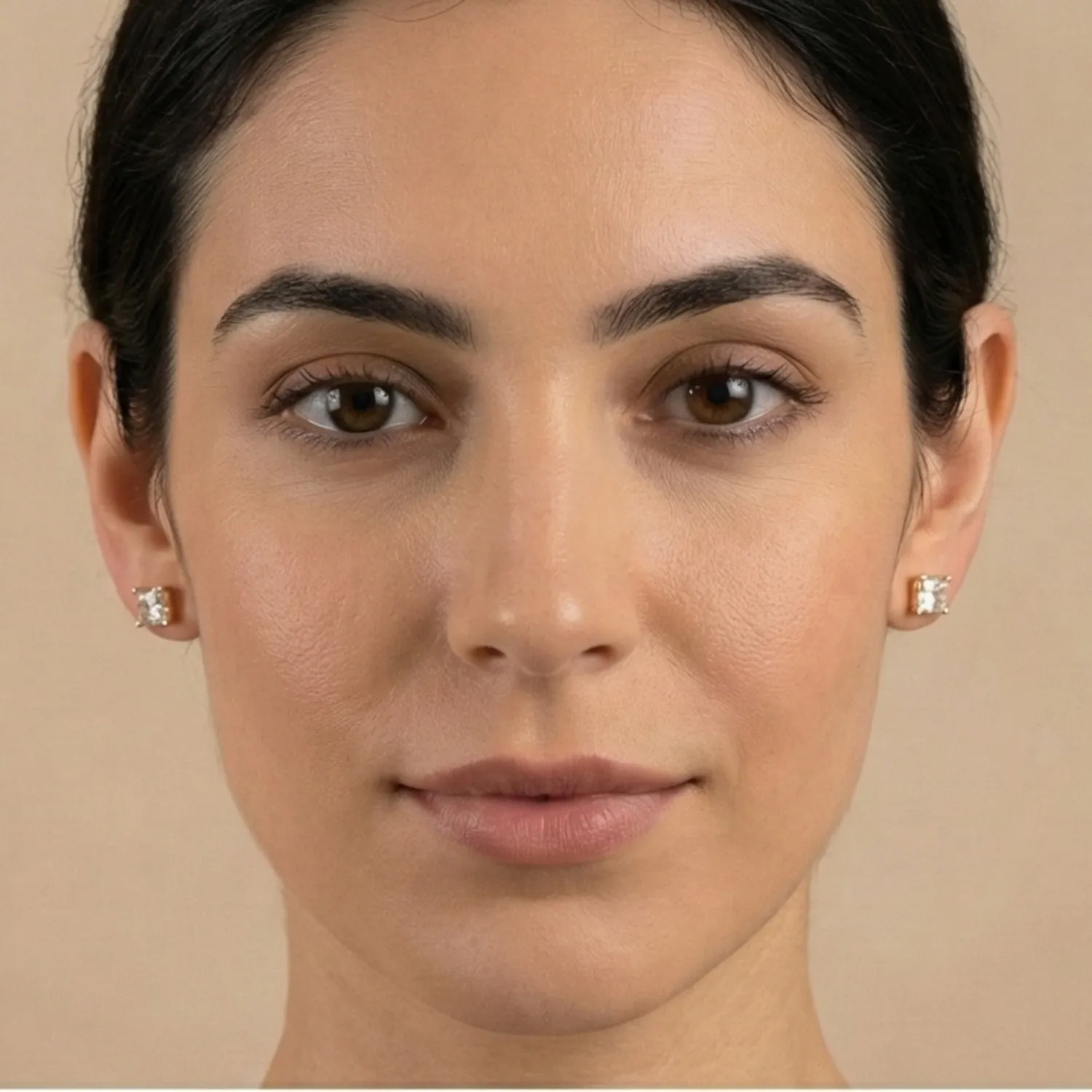 9ct Solid Gold Square Stud Earrings sold by Spero London product image thumbnail 3