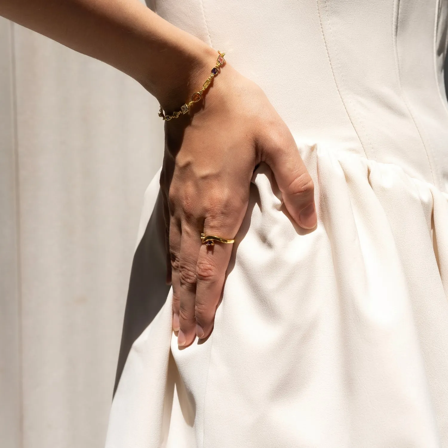 Multicolour Multi Cut Sterling Silver Bracelet sold by Spero London product image thumbnail 4