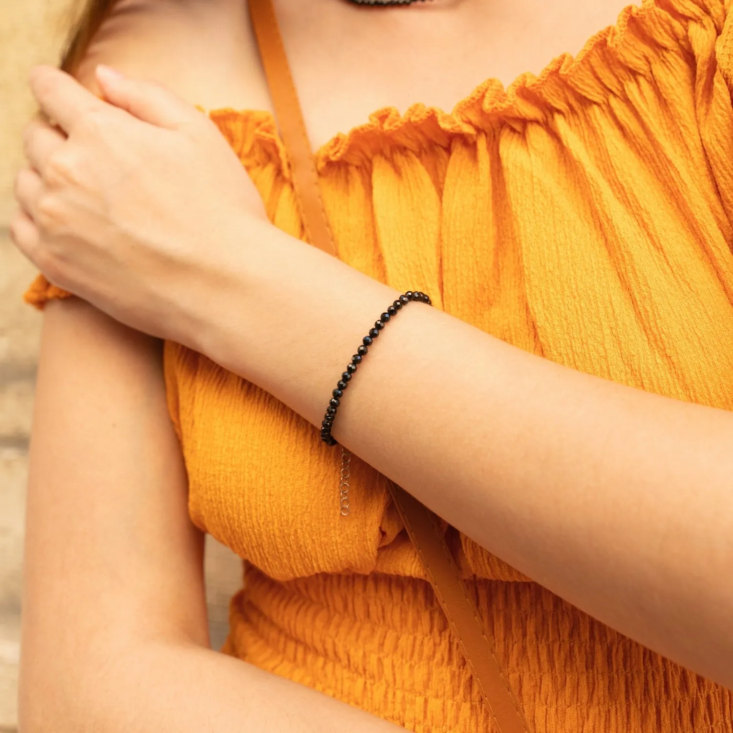Sterling Silver Black Natural Spinel Bracelet sold by Spero London product image thumbnail 4