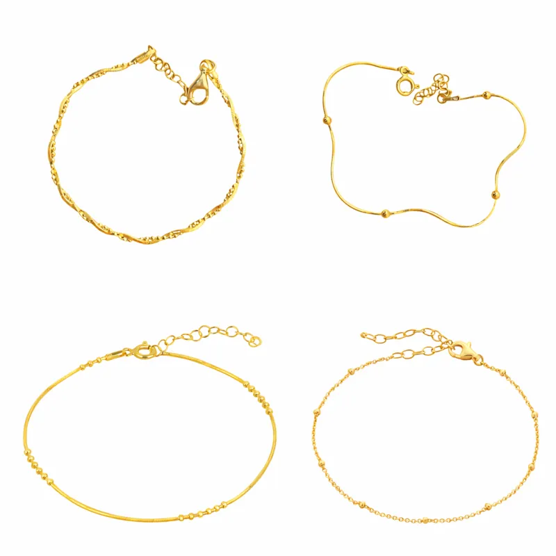 Sterling Silver Beaded Bracelet Layering Set made by Spero London