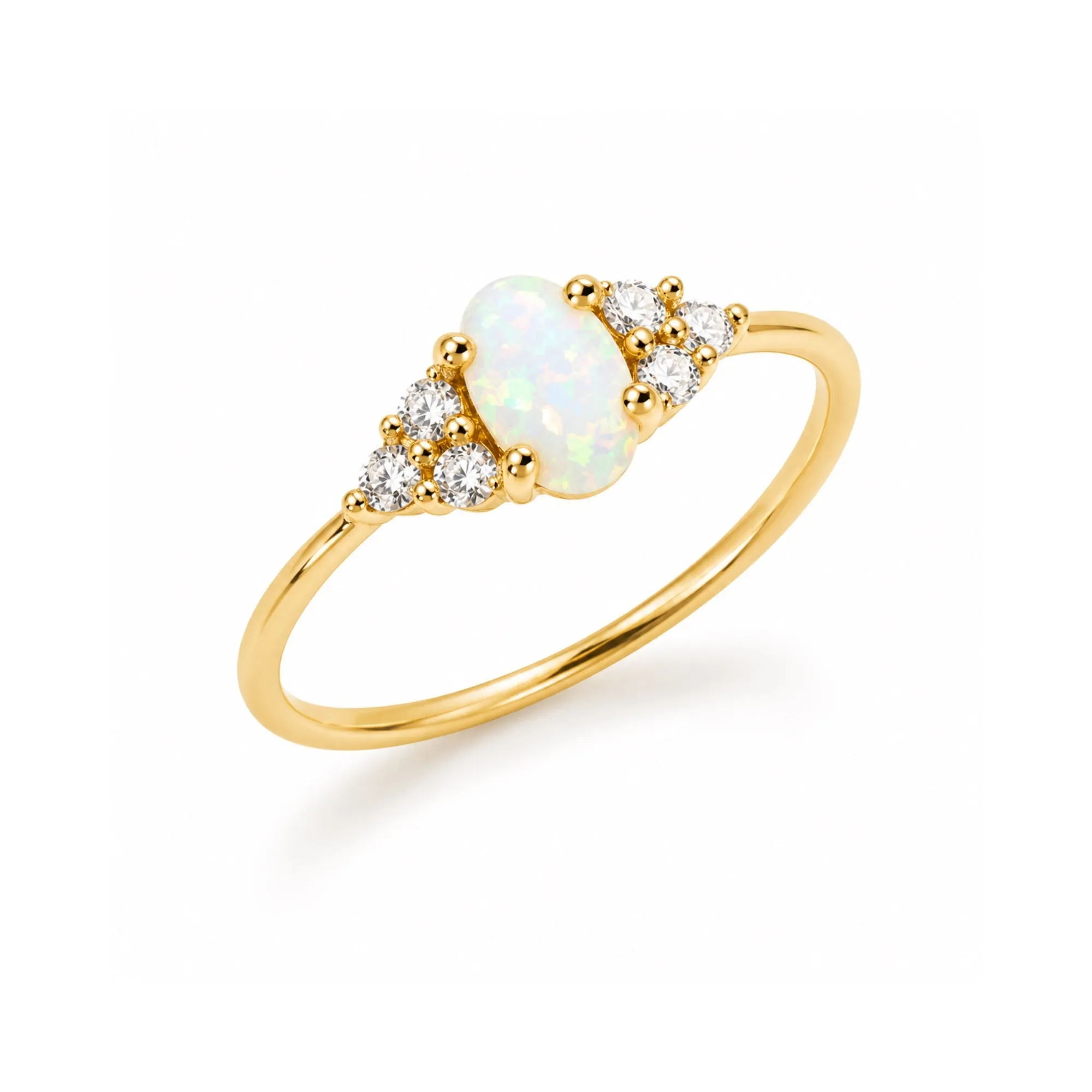 Gold Plated Sterling Silver Opal Ring sold by Spero London