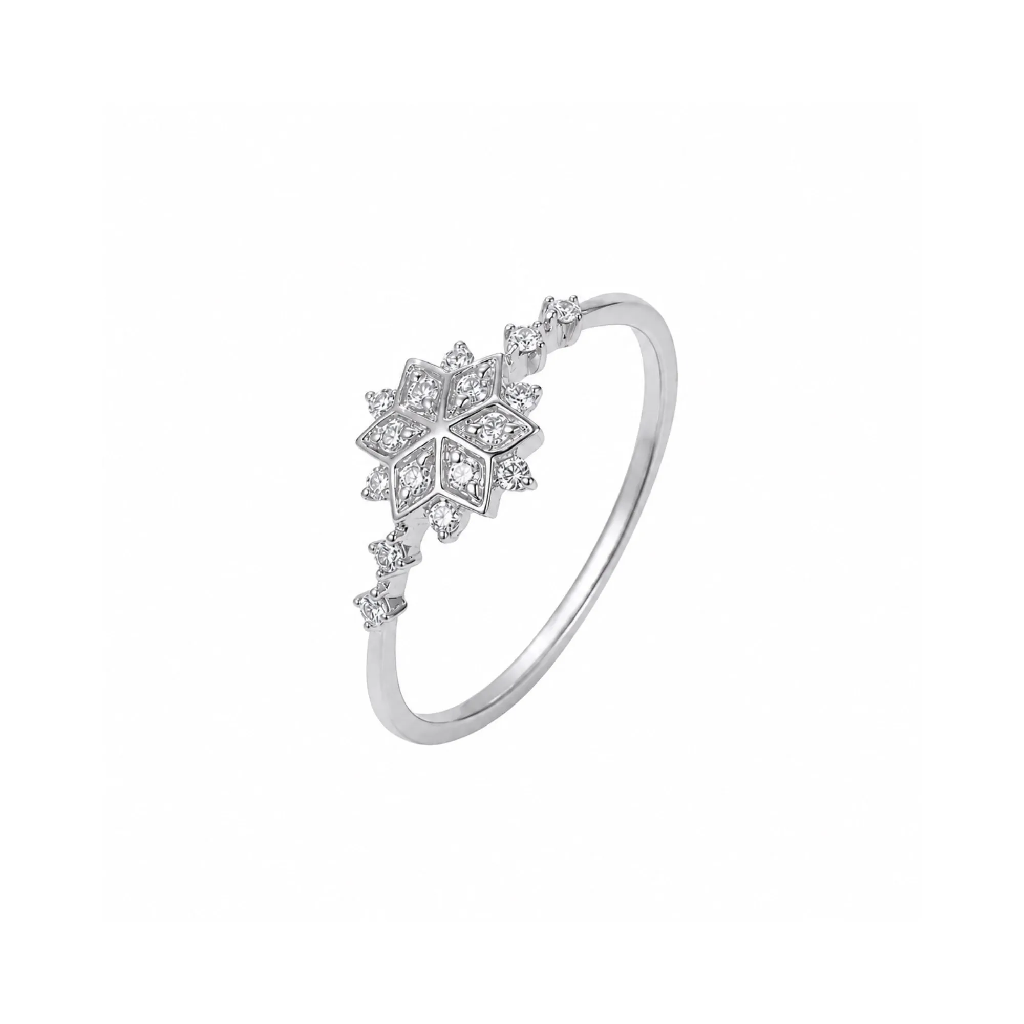 Sterling Silver Snowflake Ring sold by Spero London product image thumbnail 4