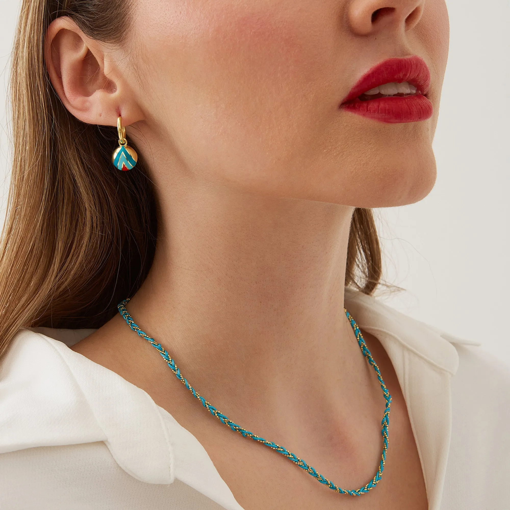 Handmade Rope Braided Sterling Silver Beaded Chain Necklace sold by Spero London product image thumbnail 4