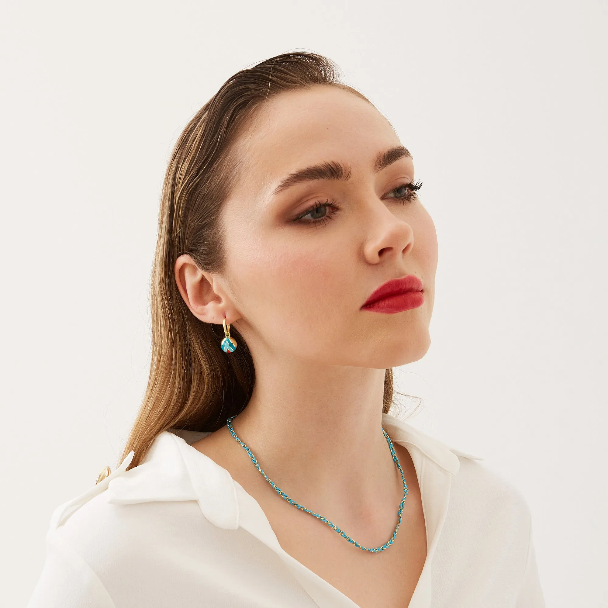 Handmade Rope Braided Sterling Silver Beaded Chain Necklace sold by Spero London product image thumbnail 5