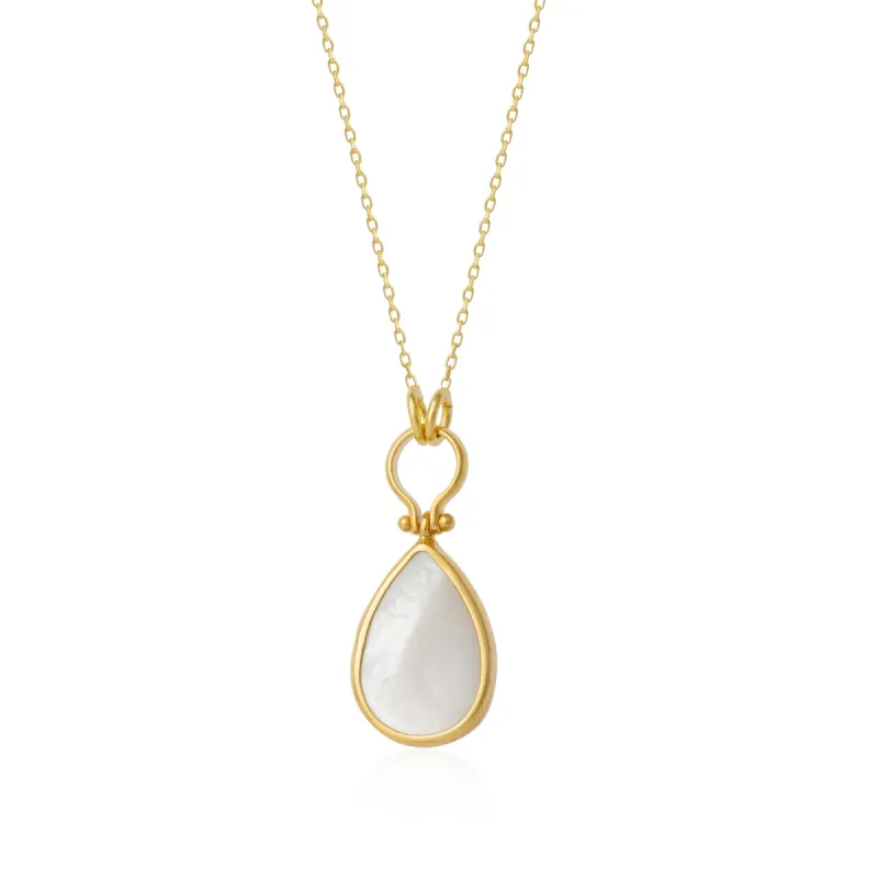 Mother of Pearl Necklace in Sterling Silver sold by Spero London