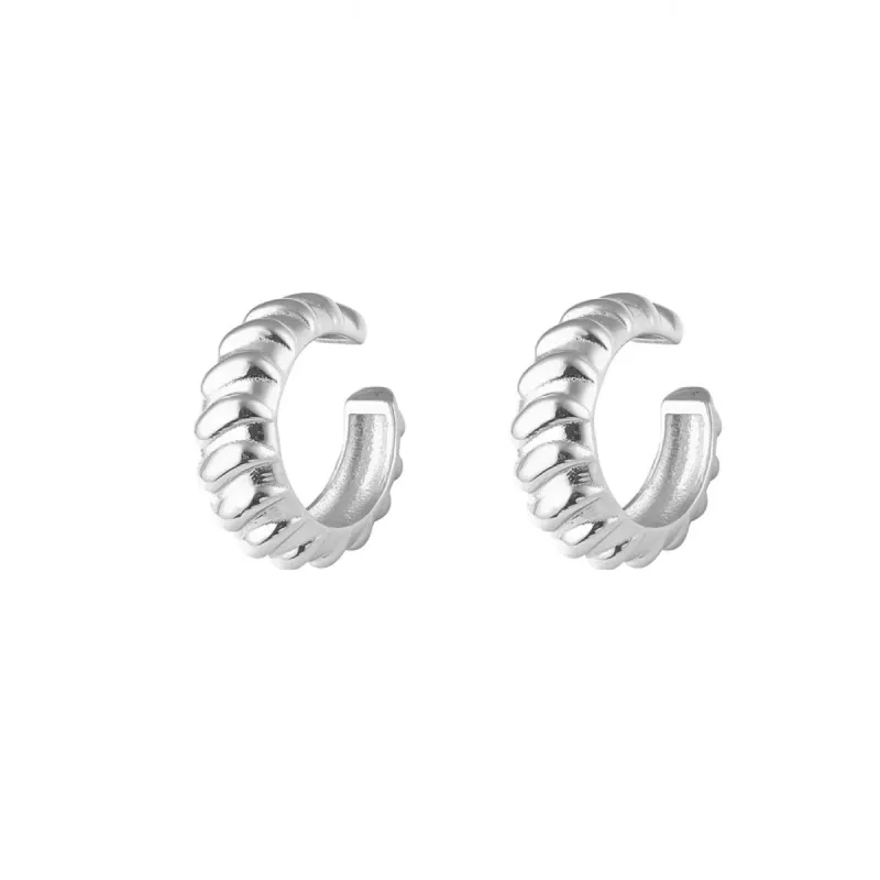 Croissant Ear Cuffs No Piercing Sterling Silver Pair sold by Spero London