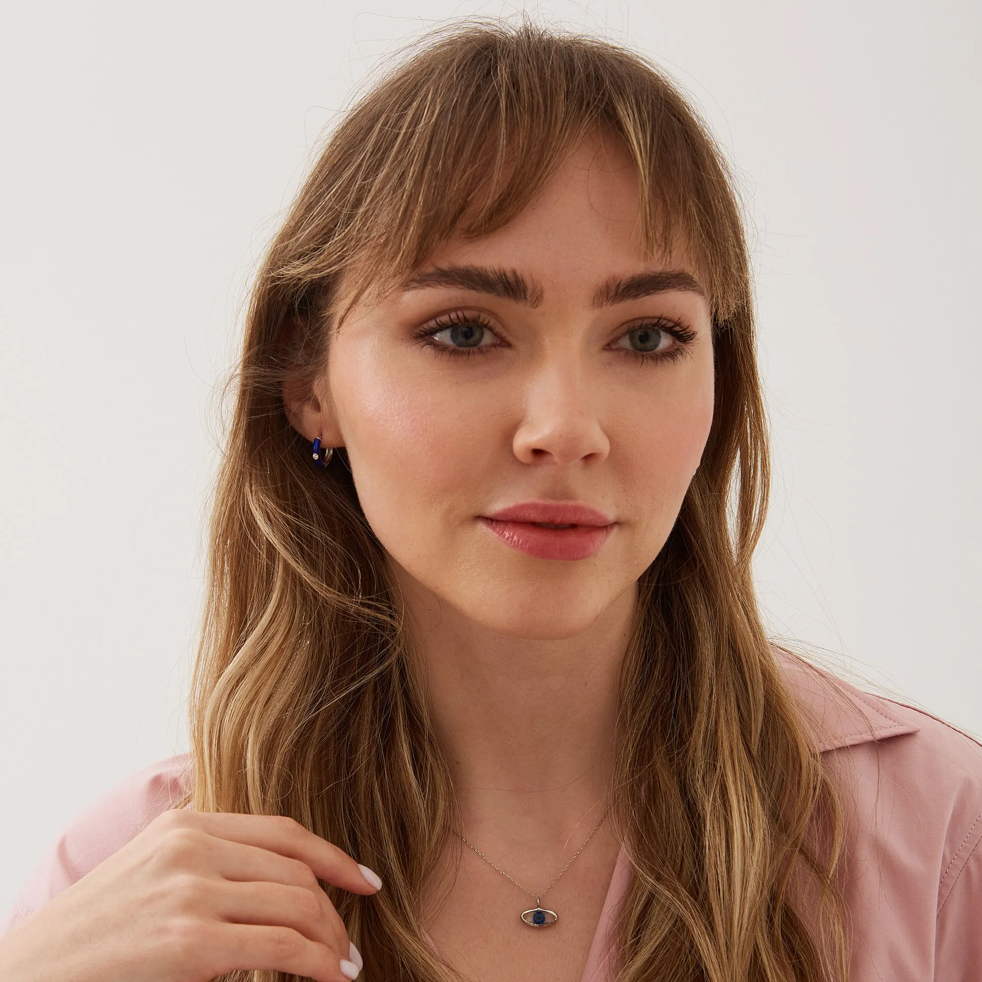 Transparent Glass Evil Eye Sterling Silver Necklace sold by Spero London product image thumbnail 3