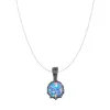 Round Opal High Quality Sterling Silver Pendant Necklace sold by Spero London