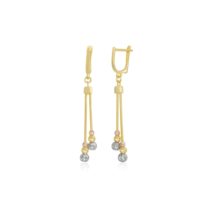 Dorissa Sterling Silver Drop Earrings Multicolor Beads sold by Spero London