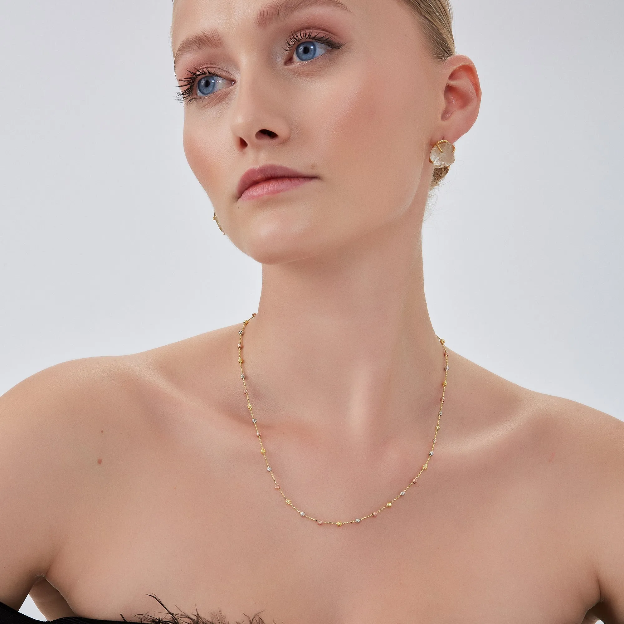 Dorissa Multicolour Sterling Silver Beaded Single Necklace sold by Spero London product image thumbnail 5