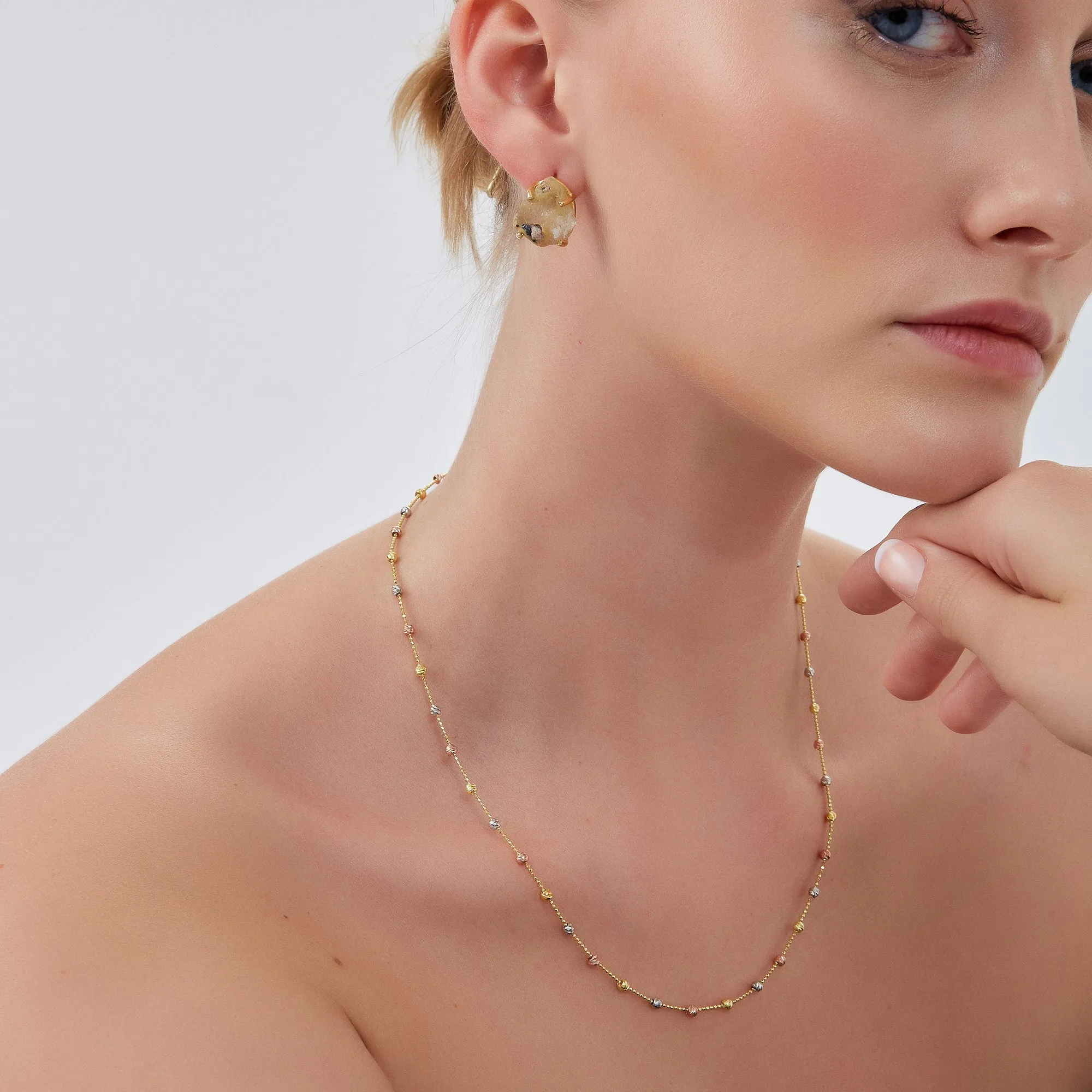 Dorissa Multicolour Sterling Silver Beaded Single Necklace sold by Spero London product image thumbnail 3