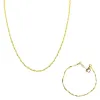 Twisted Beads Sterling Silver Chain Necklace and Bracelet Set sold by Spero London