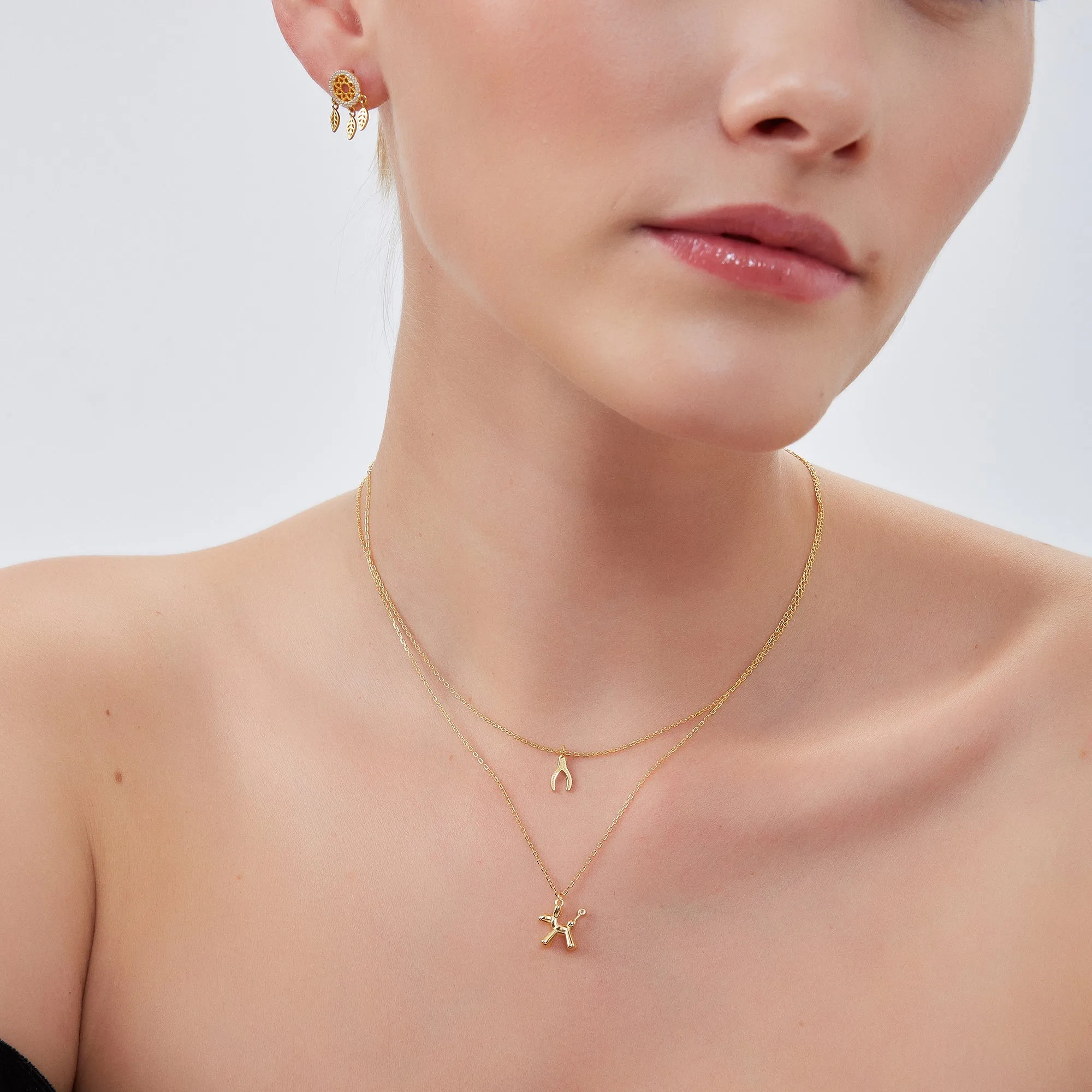 Balloon Dog Poodle Necklace in Sterling Silver sold by Spero London product image thumbnail 3