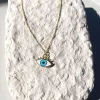 Evil Eye Eyelash Sterling Silver Gold Vermeil Necklace sold by Spero London