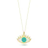 Evil Eye Eyelash Sterling Silver Gold Vermeil Necklace sold by Spero London