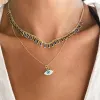 Evil Eye Eyelash Sterling Silver Gold Vermeil Necklace sold by Spero London