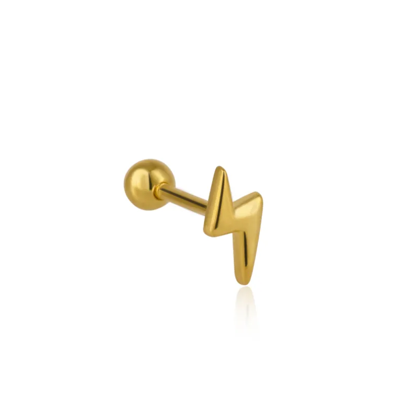 Lightning Bolt Bead Back Earring Sterling Silver sold by Spero London