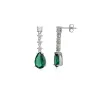 Pear Sterling Silver Drop Earrings sold by Spero London