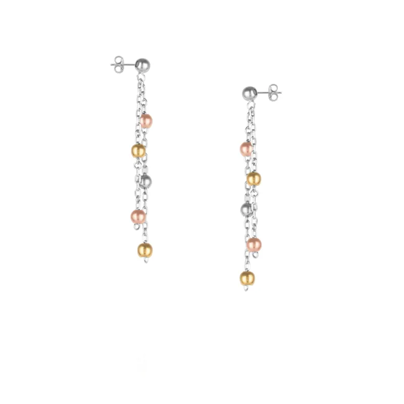Dorica Sterling Silver Multi Bead Drop Earrings sold by Spero London