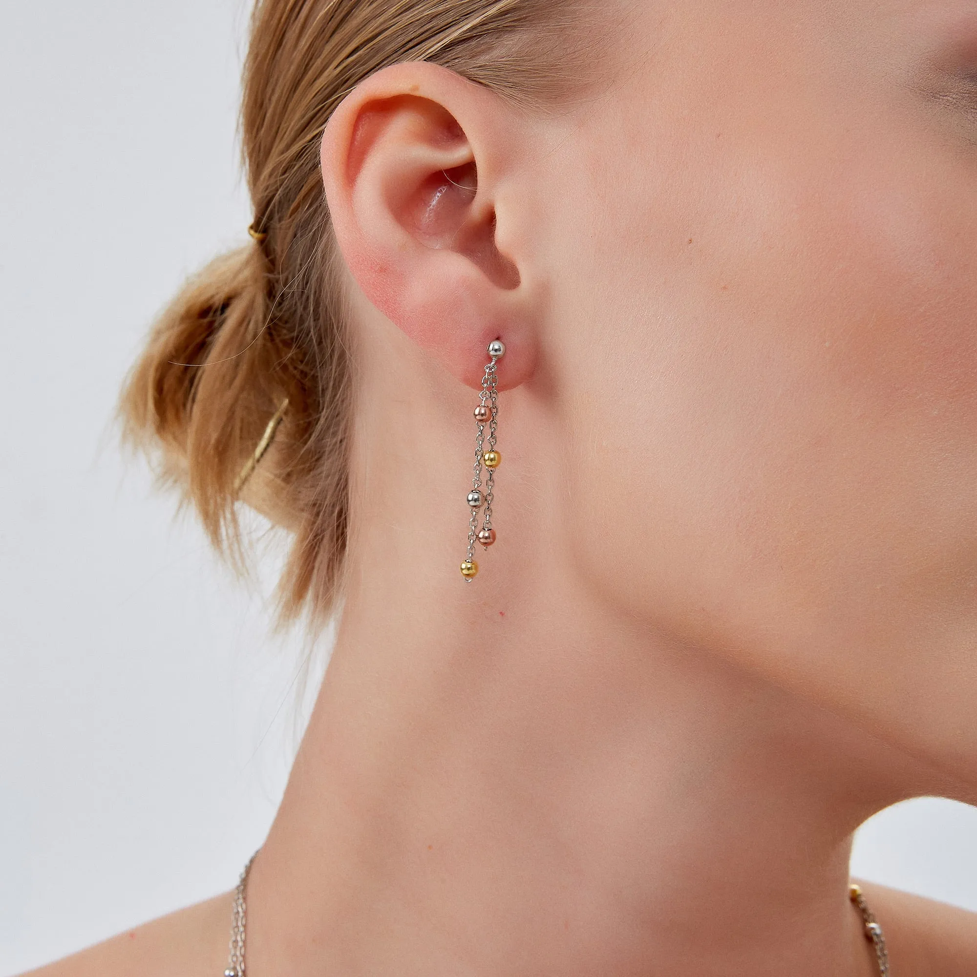 Dorica Sterling Silver Multi Bead Drop Earrings sold by Spero London product image thumbnail 2