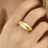 Sterling Silver Dome Crescent Ring sold by Spero London