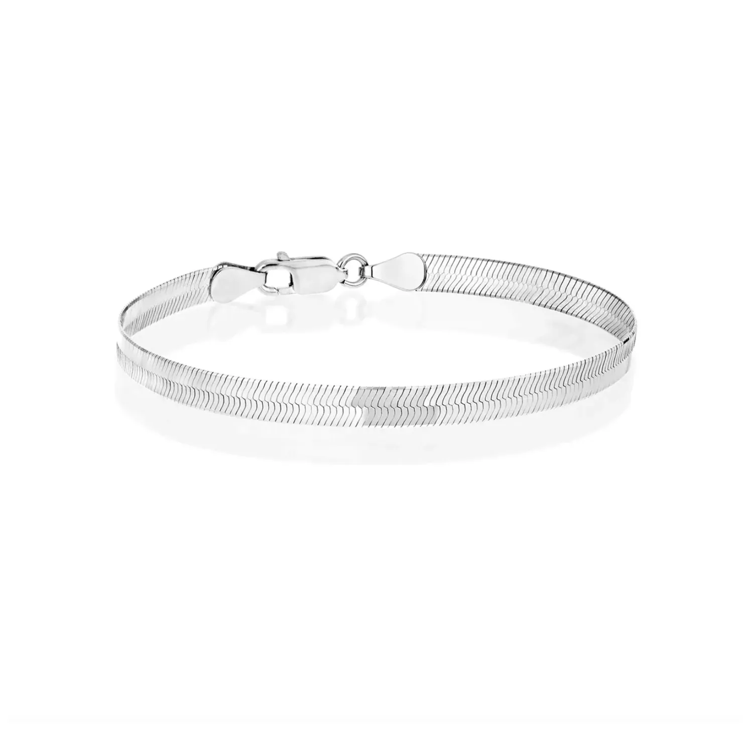 Italian Herringbone Sterling Chain Bracelet sold by Spero London product image thumbnail 5