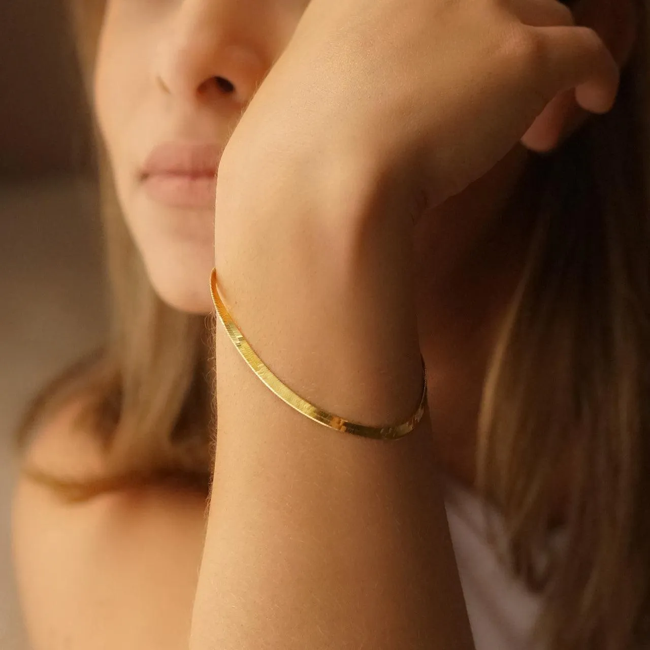 Italian Herringbone Sterling Chain Bracelet sold by Spero London product image thumbnail 4