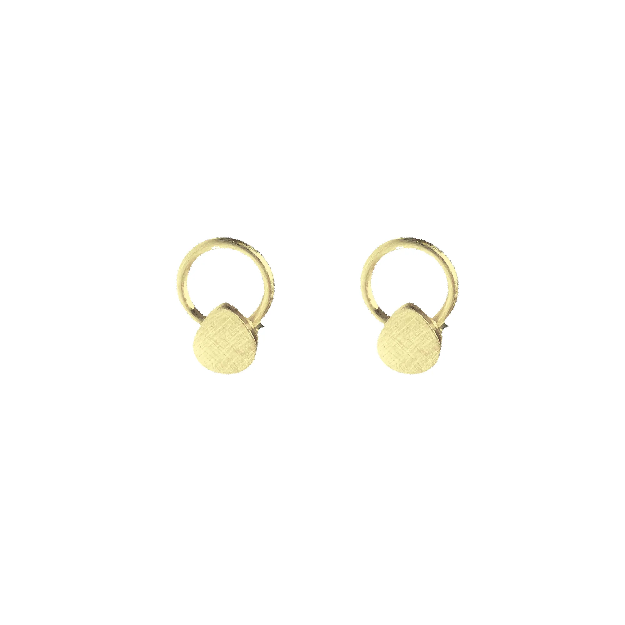 Sterling Silver Natural Textured Drop Stud Earrings sold by Spero London