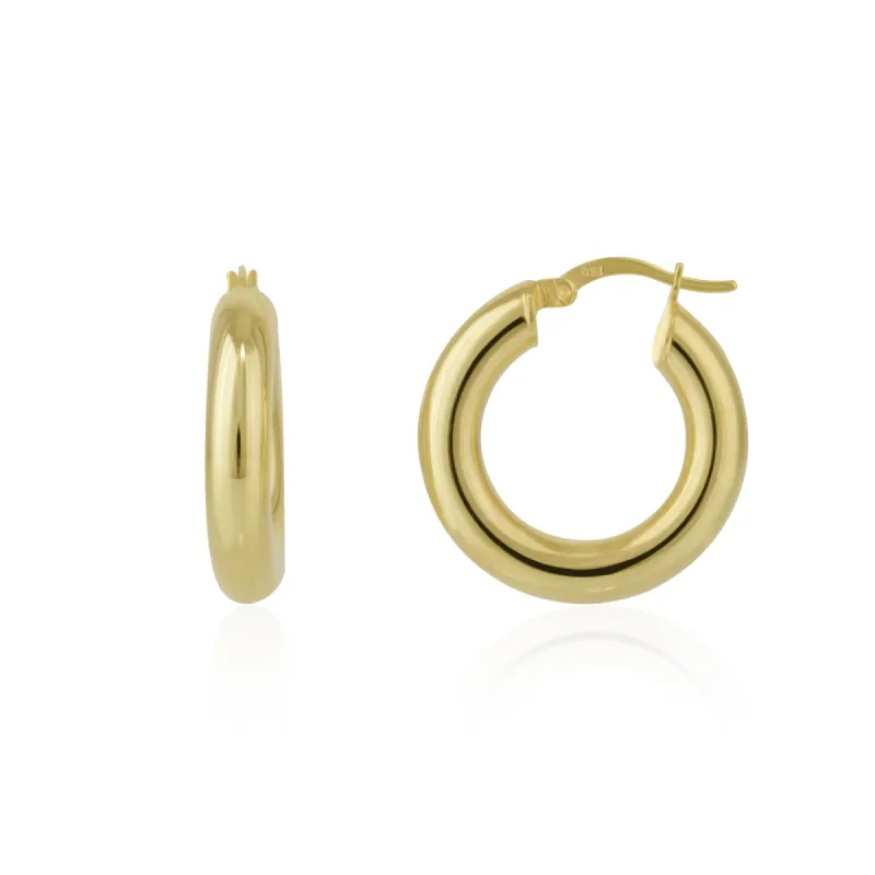 Chunky Hoop Earrings in Sterling Silver sold by Spero London