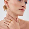 Chunky Hoop Earrings in Sterling Silver sold by Spero London