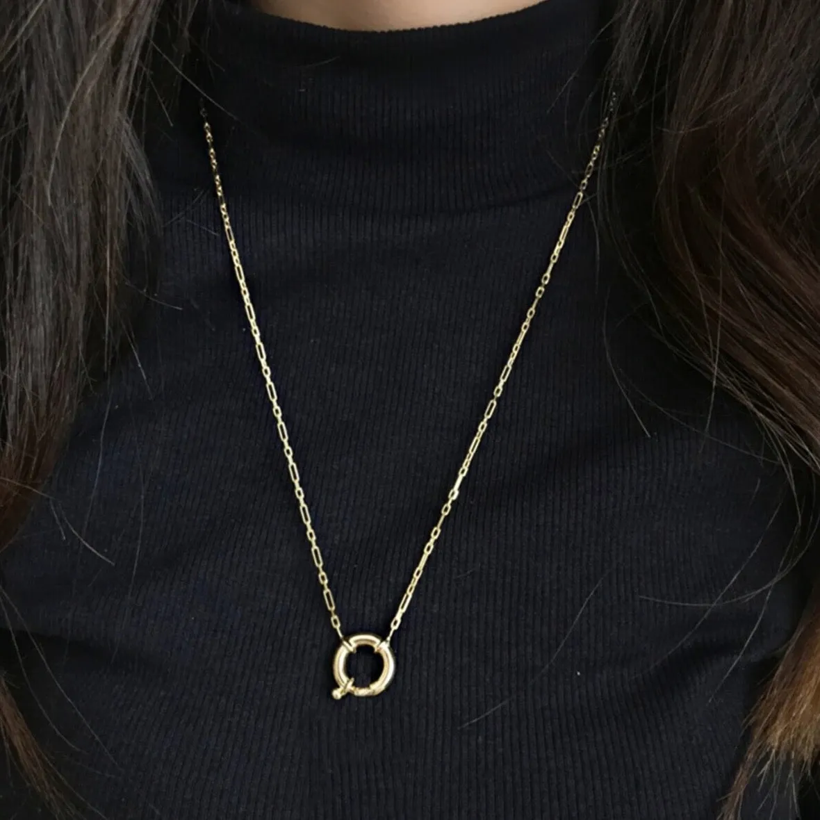 Large Lock Sterling Silver Chain Necklace sold by Spero London product image thumbnail 2