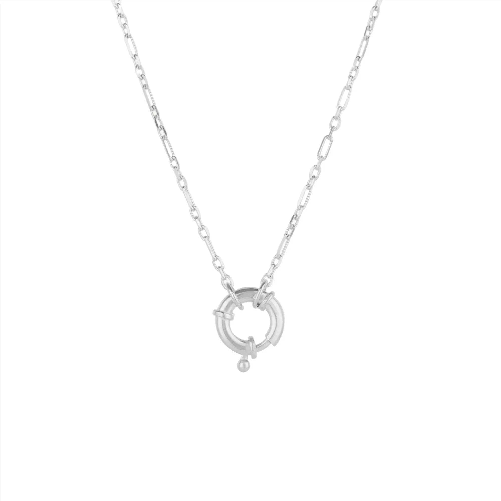 Large Lock Sterling Silver Chain Necklace sold by Spero London product image thumbnail 3