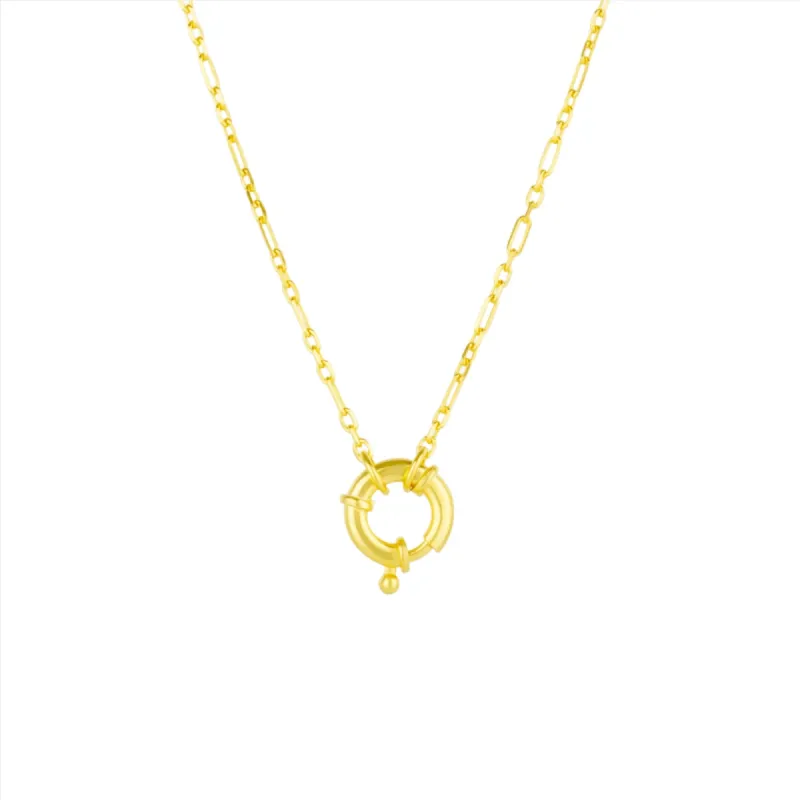 Large Lock Sterling Silver Chain Necklace sold by Spero London