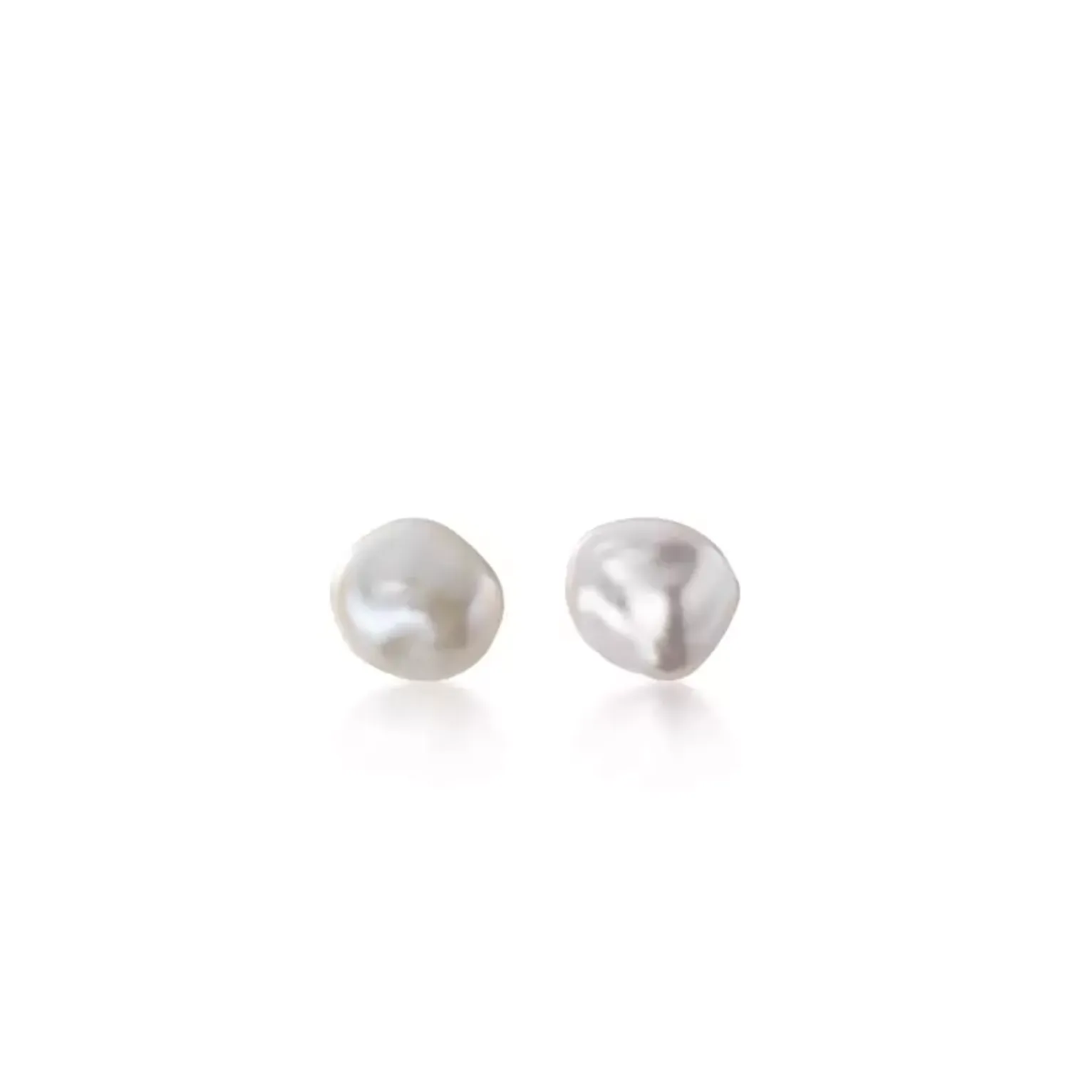 Baroque Pearl Irregular Stud Earrings Sterling Silver sold by Spero London