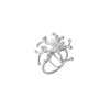 Pearl Sun Molten Dripping Sunburst Sterling Silver Ring sold by Spero London