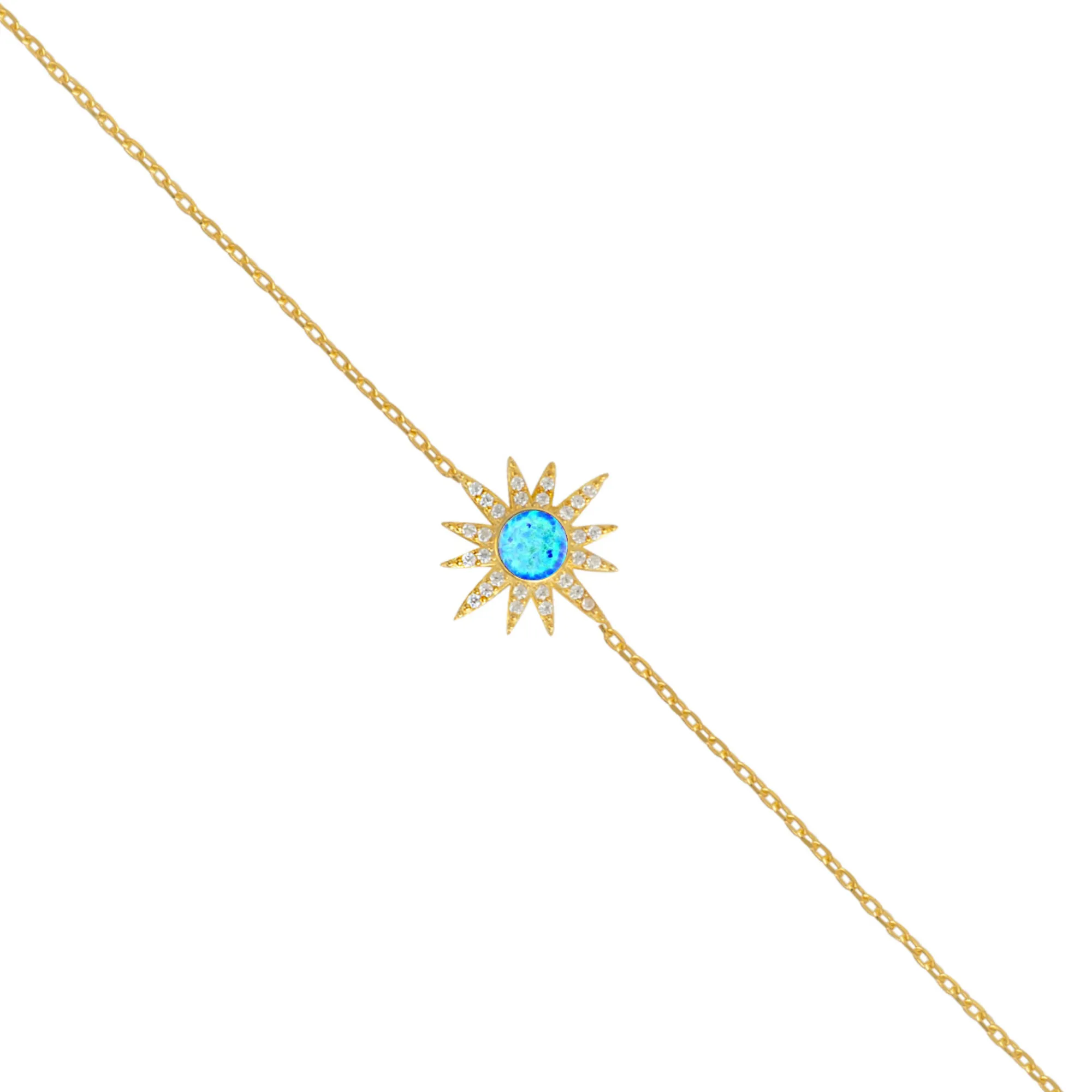 Blue Opal Sun Sterling Silver Bracelet sold by Spero London product image thumbnail 5