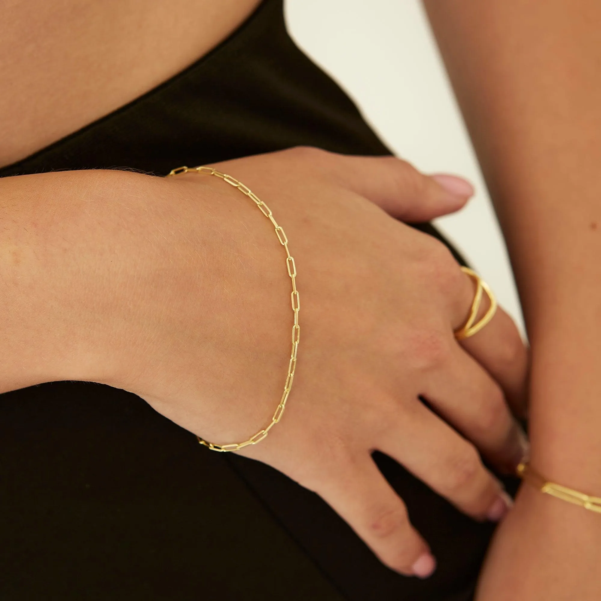 Rectangular Sterling Silver Chain Bracelet sold by Spero London product image thumbnail 2