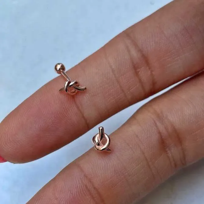 Knot Sterling Silver Piercing Earring sold by Spero London product image thumbnail 2