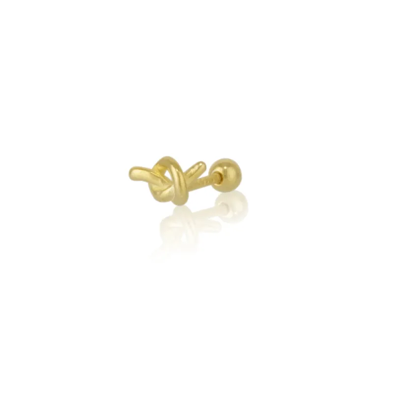 Knot Sterling Silver Piercing Earring sold by Spero London