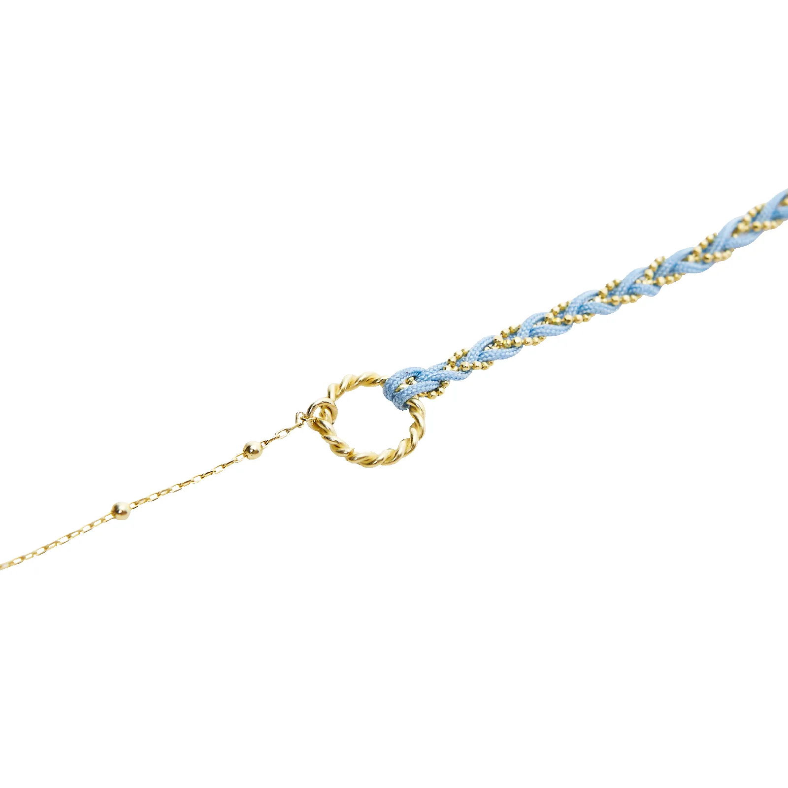 Handmade Rope Braided Sterling Silver Beaded Chain Bracelet sold by Spero London